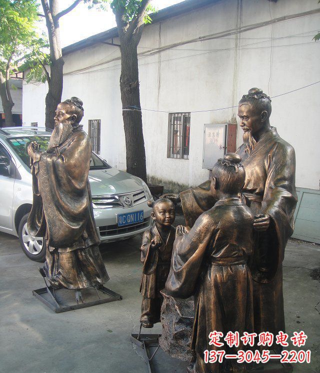 孔融让梨校园景观铜雕