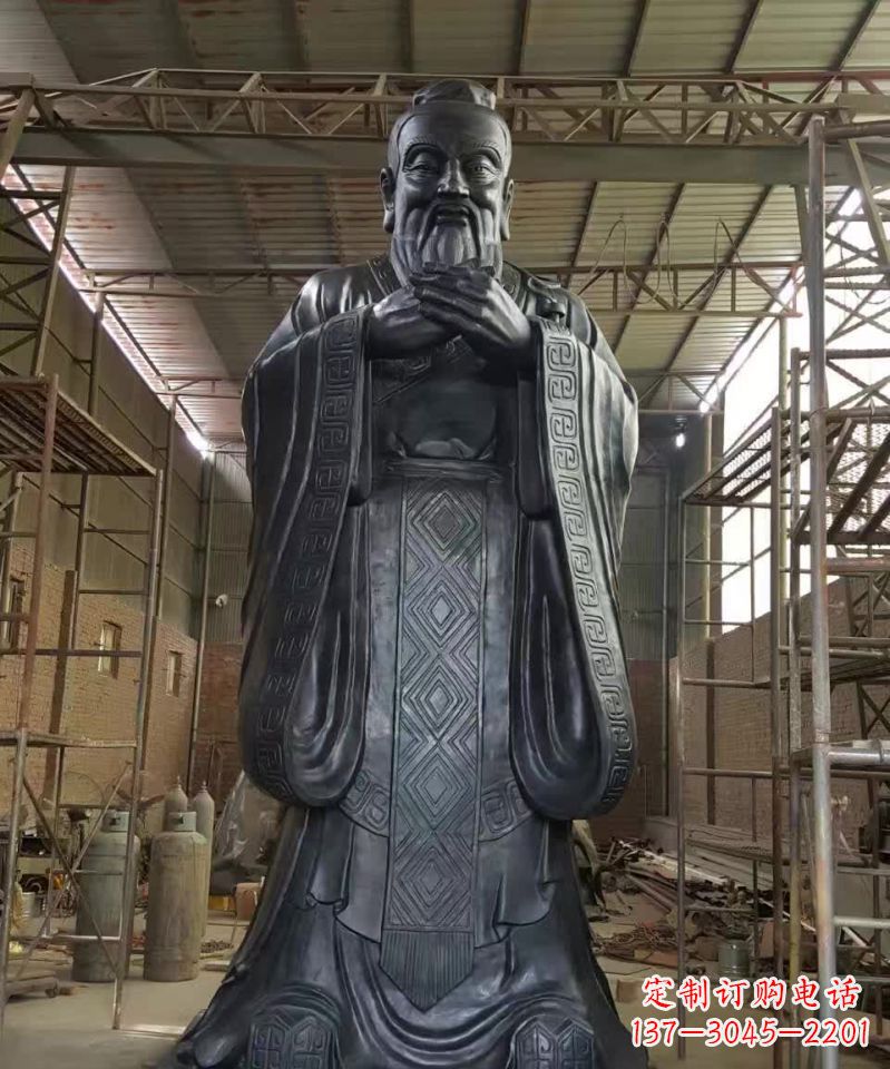 孔子铜雕塑 (2)