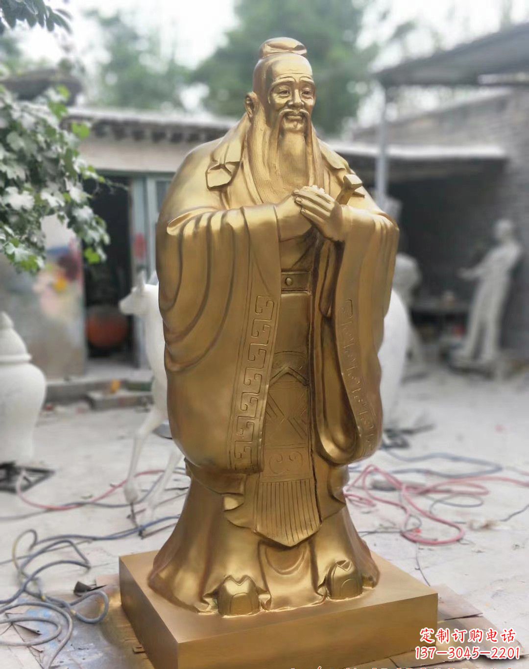 孔子铜雕像 (2)