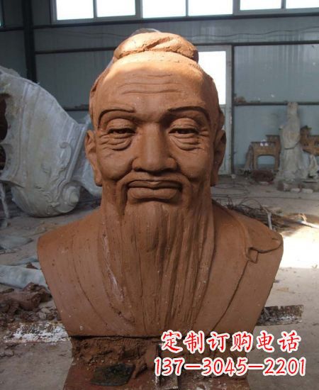 孔子铜雕像泥塑