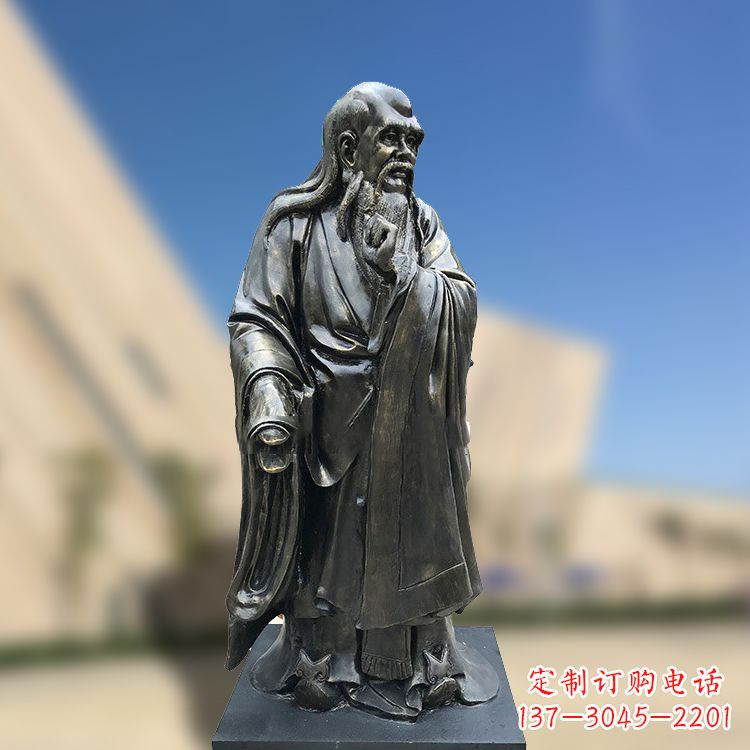老子传道雕像