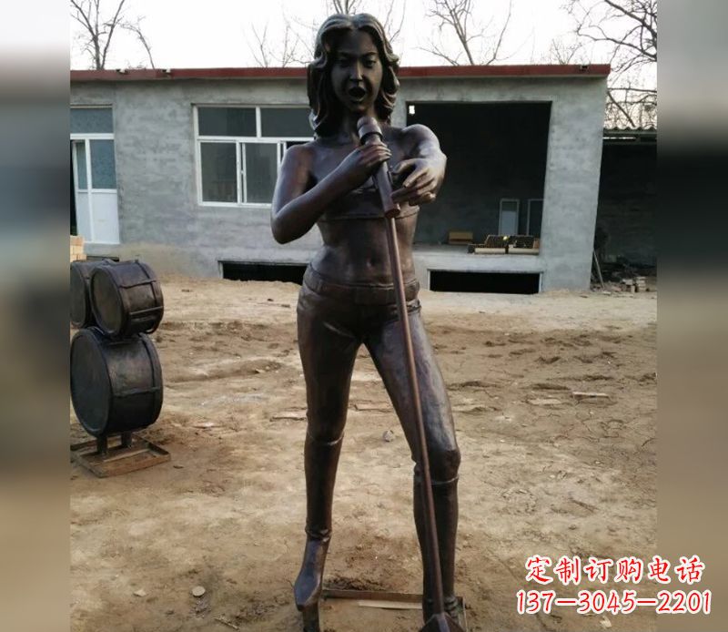 乐队演奏广场人物铜雕