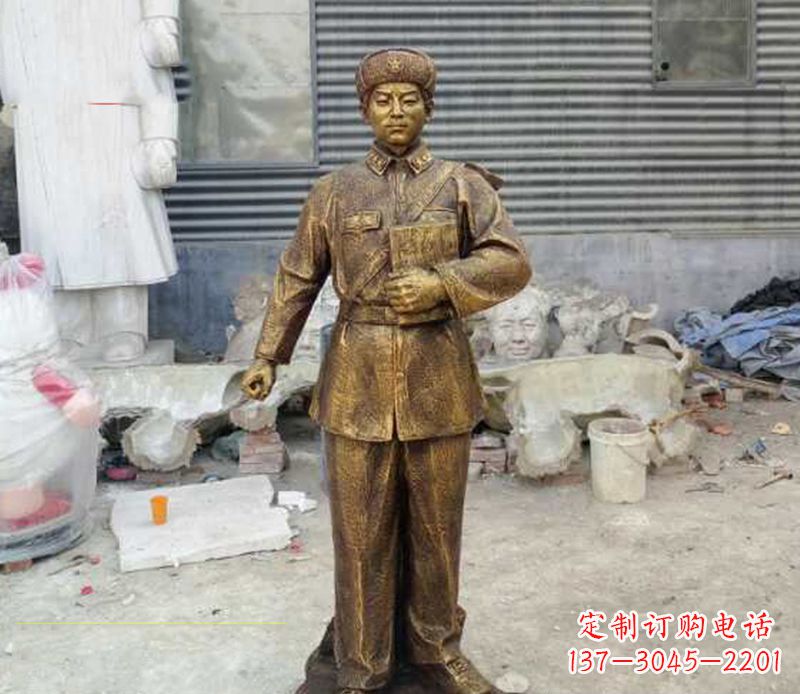 雷锋人物铜雕