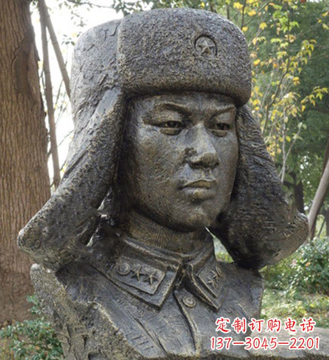 雷锋头像铜雕塑
