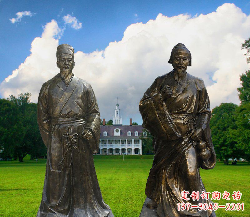 李时珍华佗古代名人铜雕