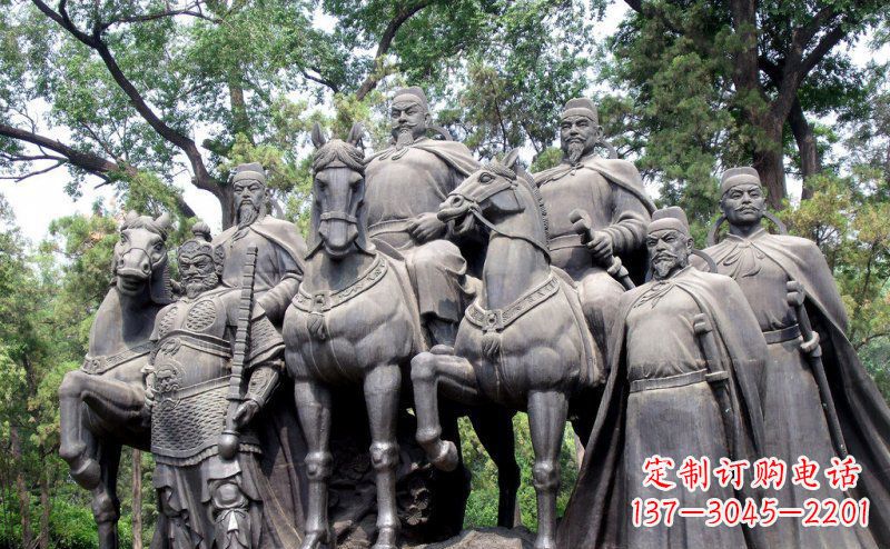 领兵雕塑 - 李世民/领兵/名人/铜雕