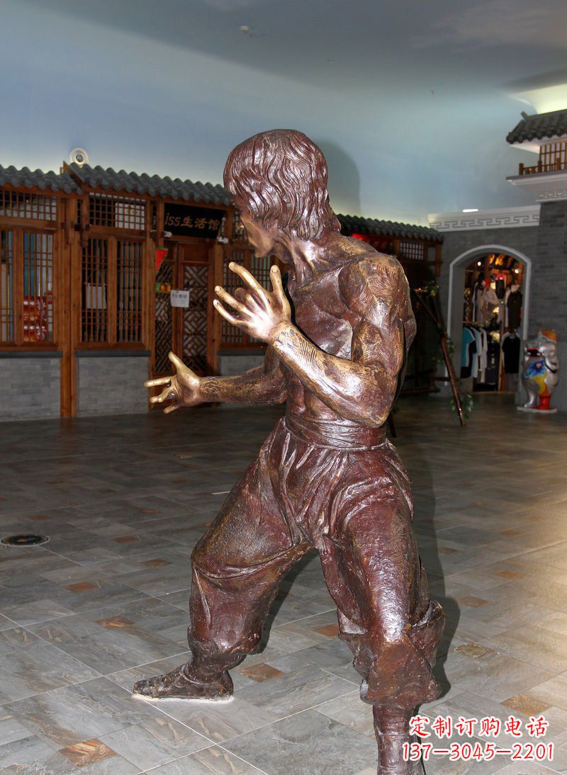李小龙雕塑 - 李小龙/功夫/巨星/名人/铜雕