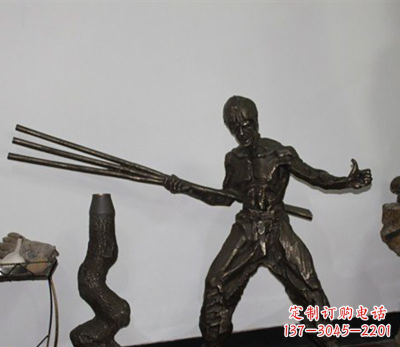 李小龙广场小品铜雕
