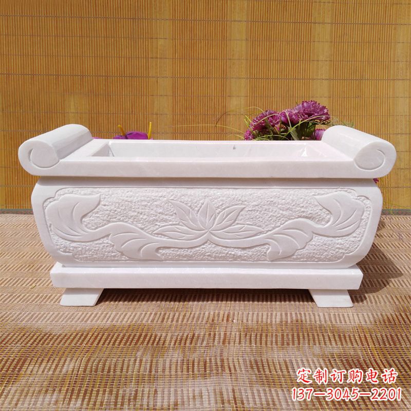 莲花石雕香炉
