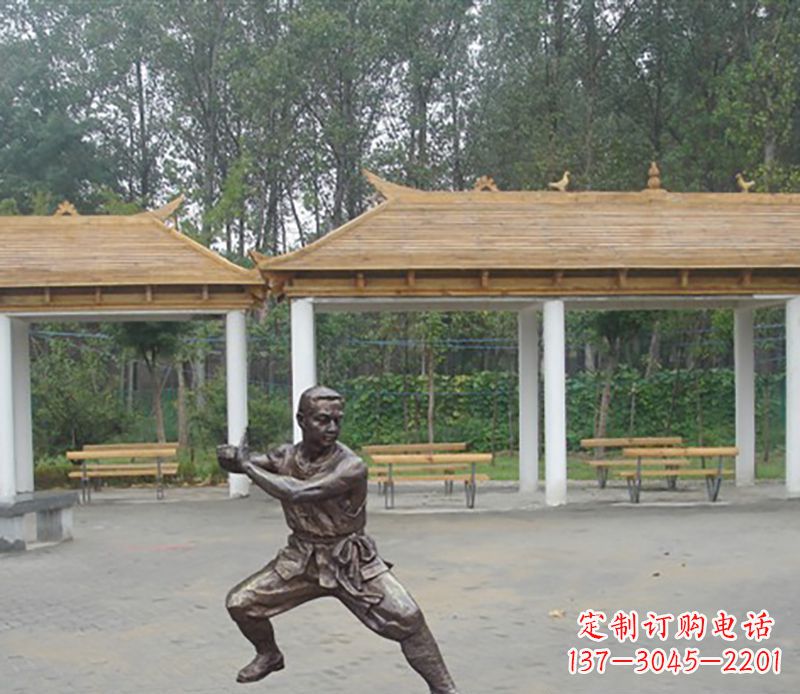 练功公园景观铜雕
