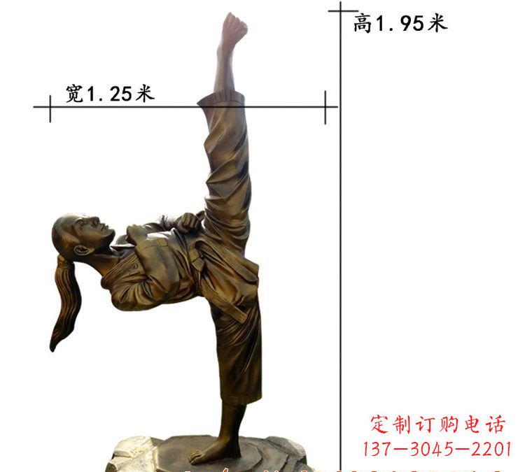 练武人物铜雕