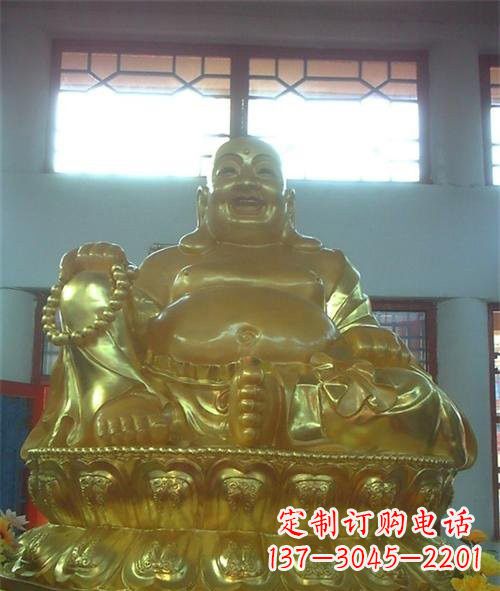 鎏金弥勒佛铜雕