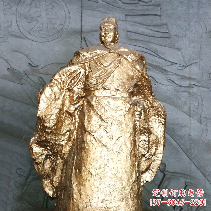 鎏金明太祖雕像
