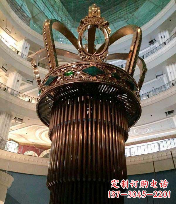 鎏金王冠商场景观铜雕