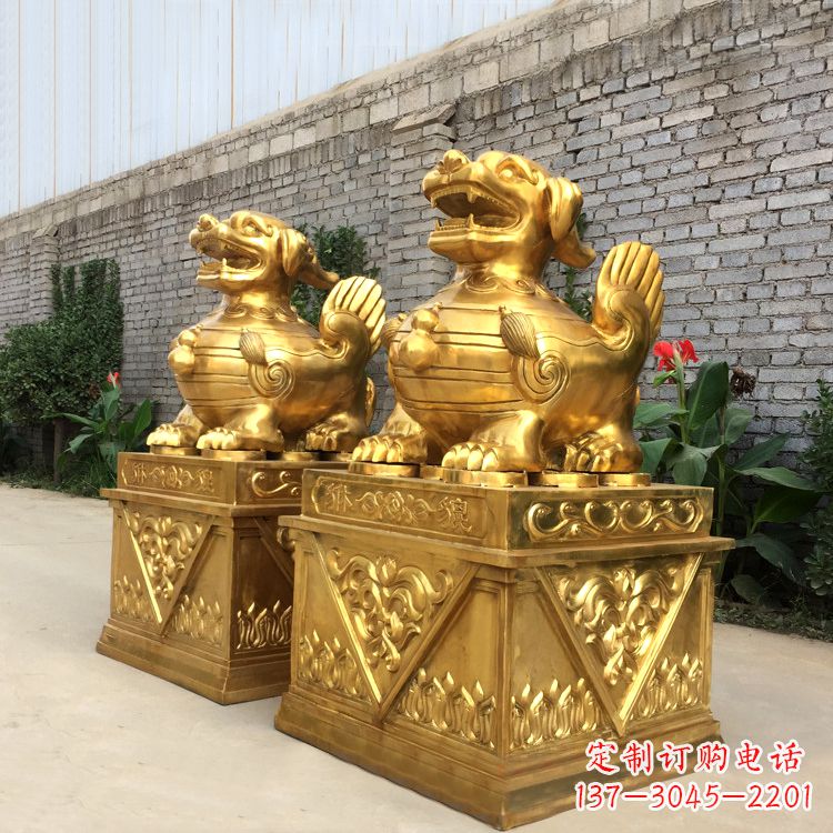 鎏金镇宅貔貅神兽动物铜雕