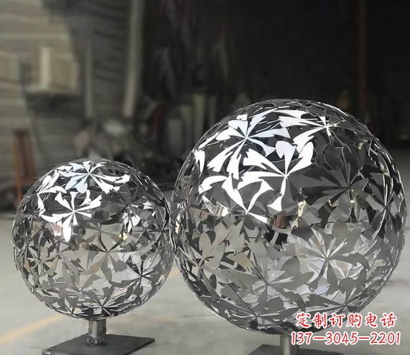 镂空球公园景观不-锈-钢-雕-塑-