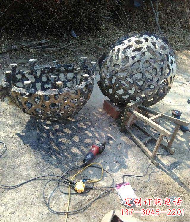 镂空球广场景观不-锈-钢-雕-塑-