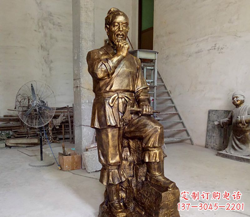 鲁班铜雕