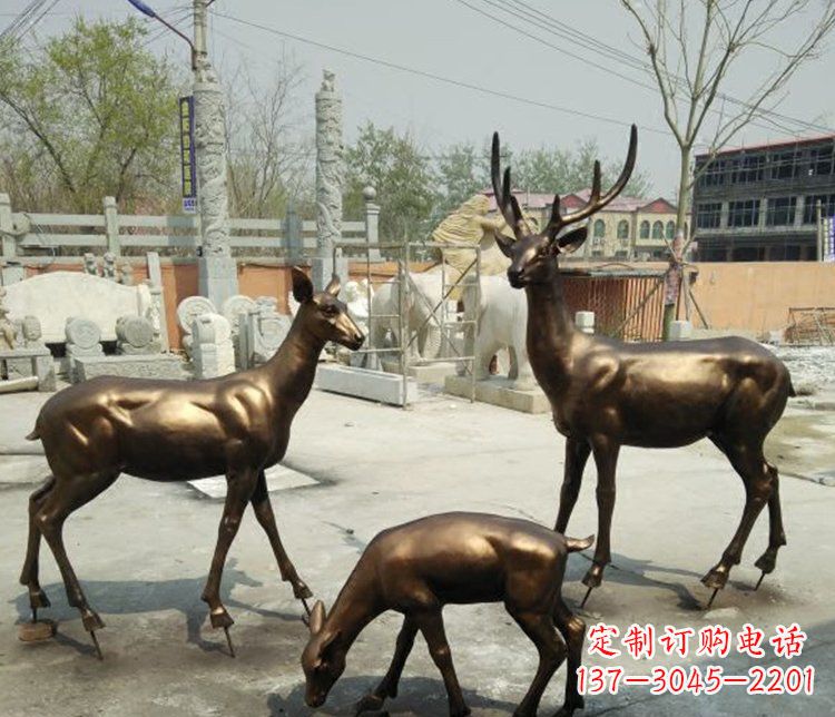 鹿动物铜雕 (2) 鹿动物铜雕 (2)
