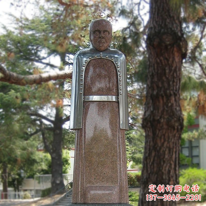 路易斯·巴斯德抽象雕像-公园名人法国著名微生物学家雕塑