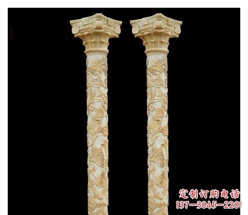 罗马柱砂岩柱子石雕