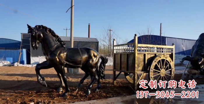 马车景观铜雕 (3)