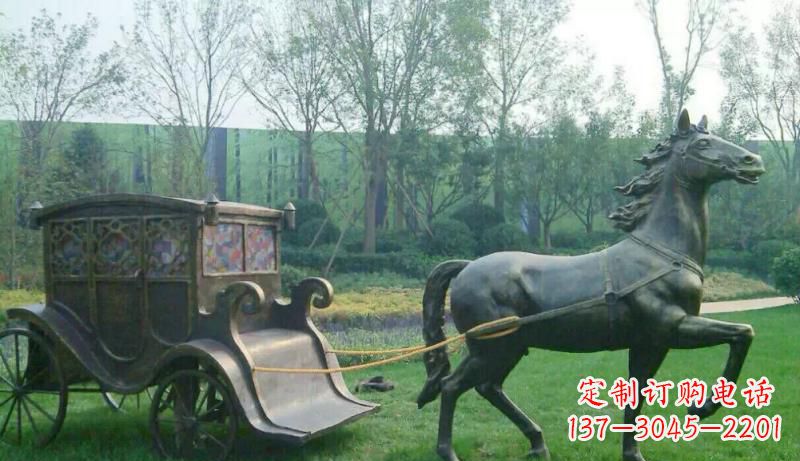 马车景观铜雕