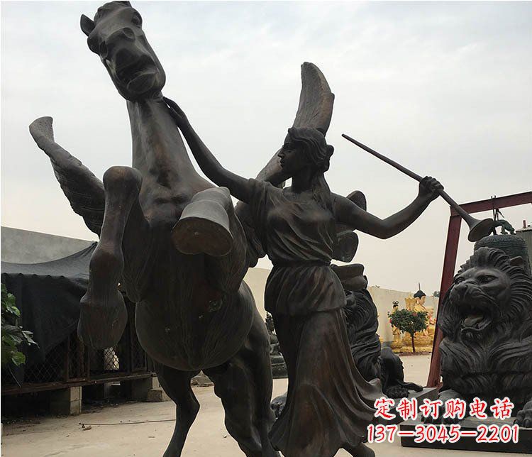 马动物铸铜广场铜雕摆件 (2)