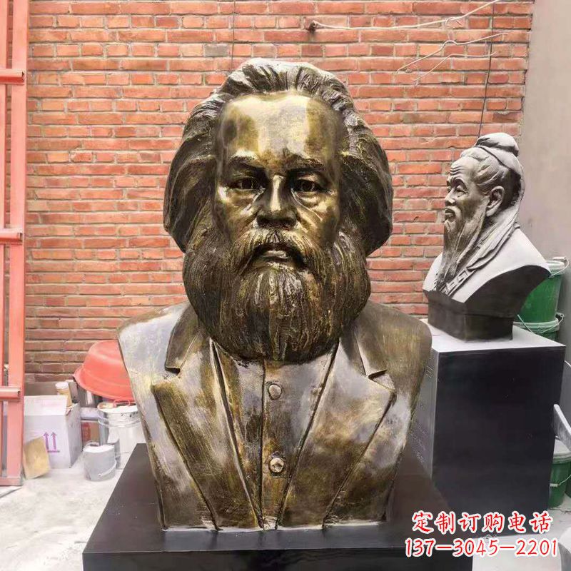 马克思玻璃钢头像校园名人雕塑