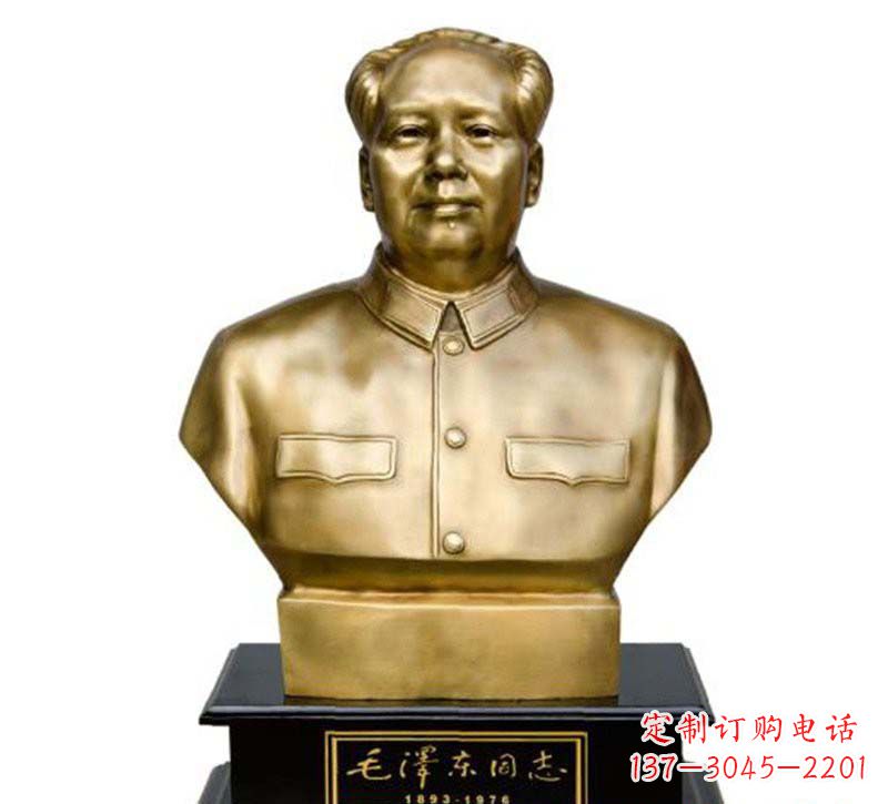 毛泽东头像铜雕