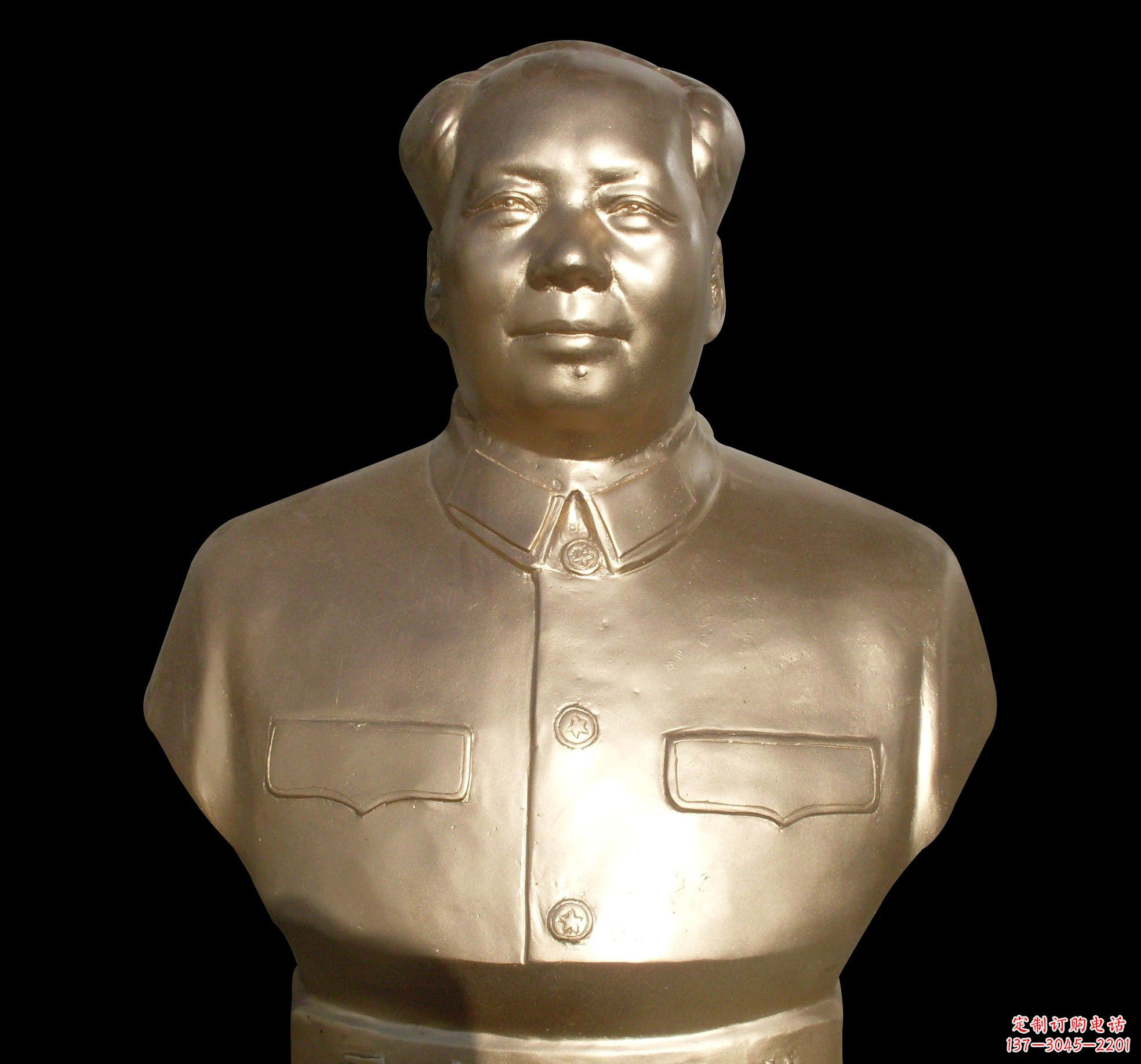 毛主席半身铜像