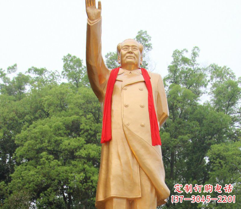 毛主席挥手伟人铜雕