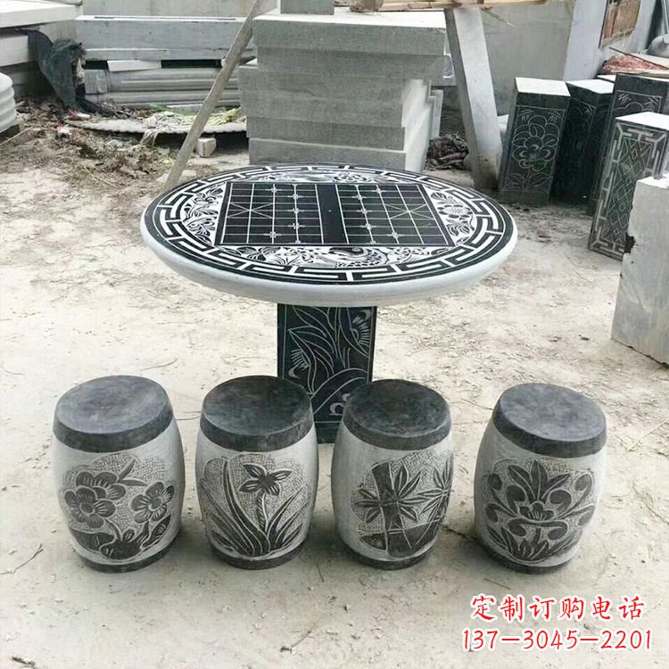 梅兰雕塑 - 梅兰/圆形/石桌凳 梅兰雕塑 - 梅兰/圆形/石桌凳