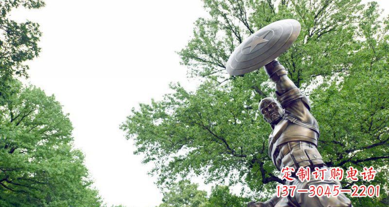 美国队长人物铜雕