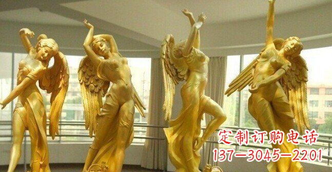 美女天使西方人物铜雕