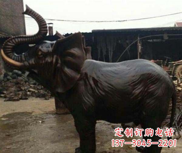 门口大象铜雕