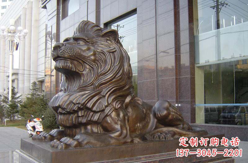 门口汇丰狮铜雕
