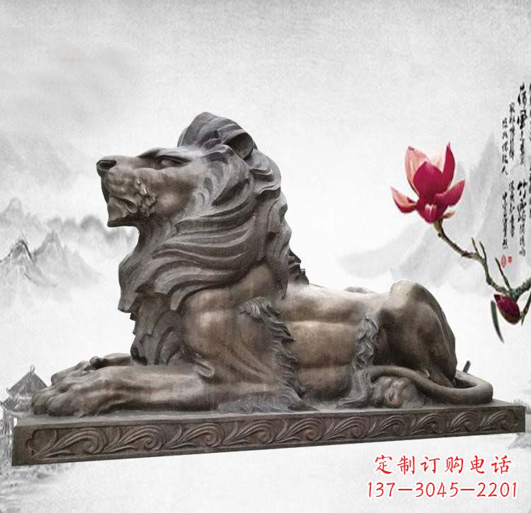 门口西洋欧式狮子铜雕