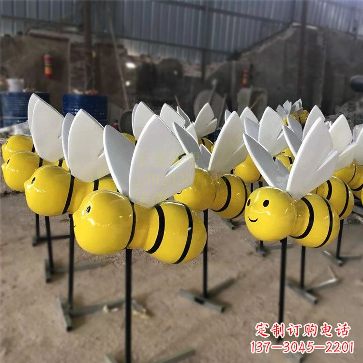 蜜蜂玻璃钢公园雕塑插件
