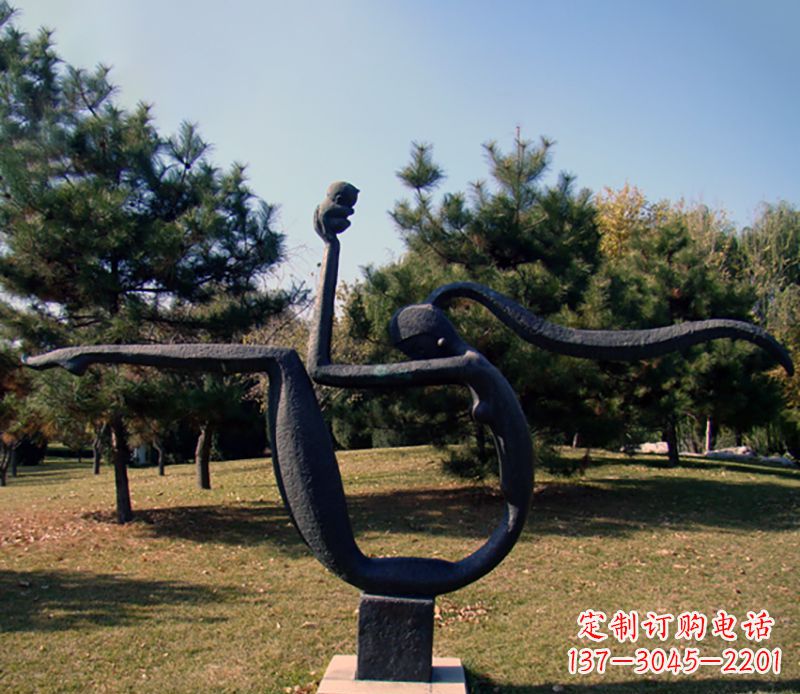 母子人物公园景观铜雕