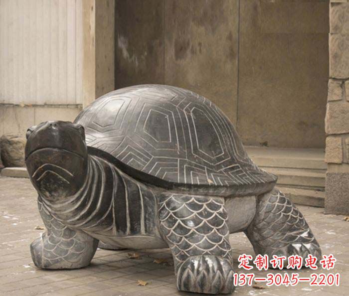 母子乌龟公园动物石雕
