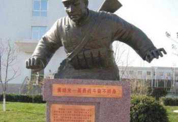 黄继光铜雕222