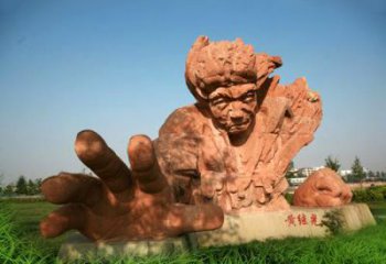 抗战英雄黄继光石雕人物景观雕塑