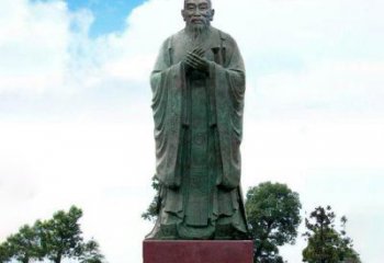 孔子广场文化名人铜雕