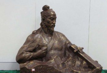 鲁班胸像古代名人铜雕