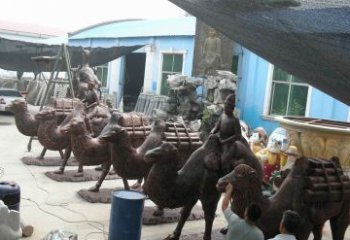 骆驼公园动物铜雕