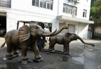 门口大象动物铜雕
