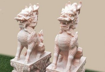 门口看门神兽麒麟石雕