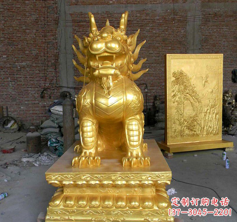 纳福麒麟铜雕
