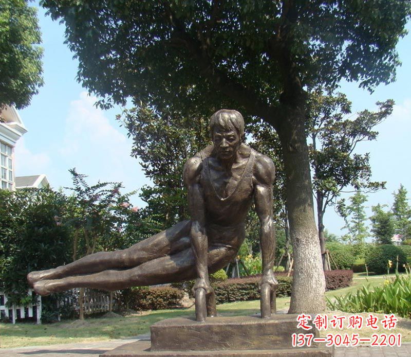 男子体操运动员铜雕